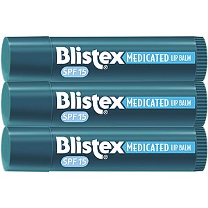 Blistex Medicated Lip Balm, 0.15 Ounce (Pack of 3) $2.32 + Free Shipping w/ Prime or on $35+