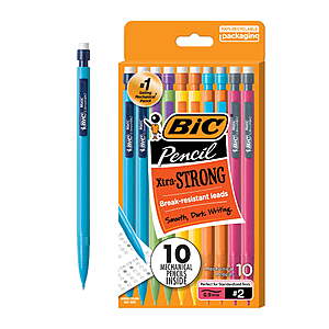 10-Count BIC Mechanical Lead Pencil (Xtra-Strong, Xtra-Smooth, Xtra-Precision) $2.74, More + Free Store Pickup at Walmart or FS w/ Walmart+