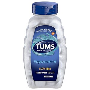 72-Count TUMS Ultra Strength Chewable Antacid Tablets (Peppermint, Assorted Fruit) $2.93 w/ S&S + Free Shipping w/ Prime or on $35+