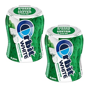 40-Piece Orbit White Spearmint Sugarfree Gum 2 for $3.69 ($1.85 Each) + Free Shipping w/ Prime or on $35+