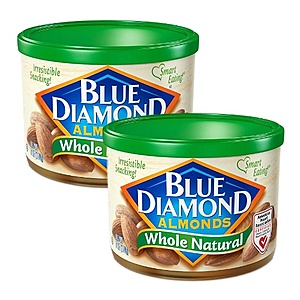 6-Ounce Blue Diamond Almonds (Whole Natural) 2 for $4.94 ($2.47 Each) + Free Shipping w/ Prime or on $35+