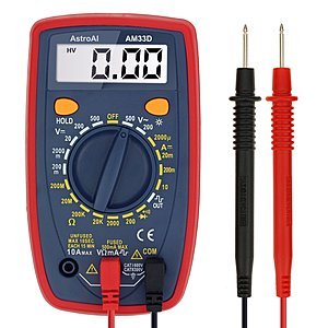 AstroAI Digital Multimeter w/ Ohm Volt Amp & Diode Voltage Tester Meter $8.25