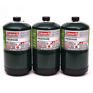 3 Coleman propane bottles $9 at Target