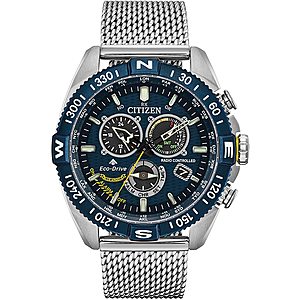 Men's Citizen Eco-Drive Promaster Navihawk Chronograph Mesh Watch Model: CB5848-57L - $278 + Tax with Free 2 Day Delivery