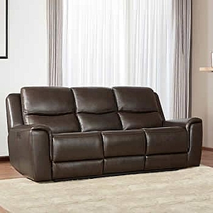 Carey Leather Power Reclining Sofa with Power Headrests - $999