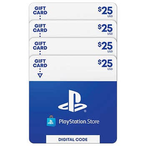 Costco members: Sony PlayStation E-Gift Cards 4 x $25 ($100 total value) $79.99