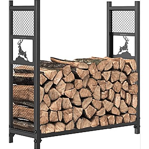 4' Mr. Ironstone Firewood Rack $36 + Free Shipping