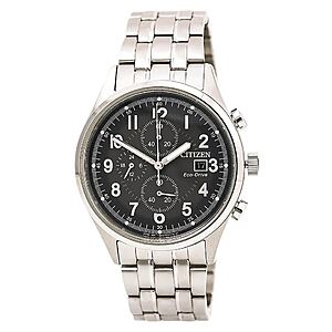 Citizen Men's Chronograph Watch - Chandler Eco-Drive (Matte Grey Dial Steel Bracelet) $139.72