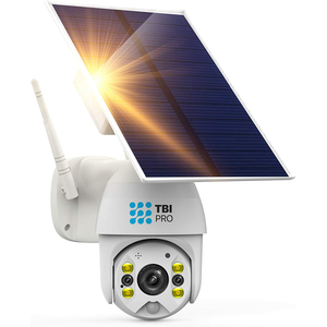 Amazon.com: TBI Pro Solar Security Camera Outdoor Wireless PTZ - WiFi Home Security Camera System IP - Rechargeable Battery Powered 15600mah $116