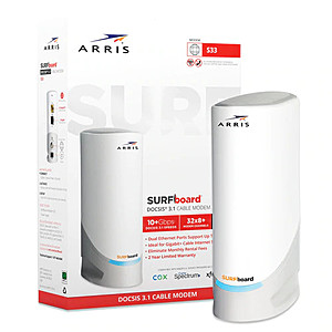 ARRIS SURFboard S33 32 x 8 DOCSIS 3.1 Multi-Gig Cable Modem $152 + Free S/H