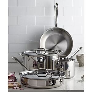 All-Clad Stainless Steel 7-Pc. Cookware Set $299.99