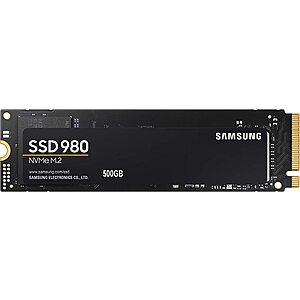 SAMSUNG 980 SSD 500GB PCle 3.0x4, NVMe M.2 2280 - $39.99  Amazon