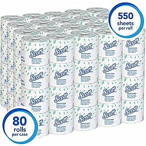 80-Count Scott Essential 2-Ply Toilet Paper Rolls $39.55 w/ S&S