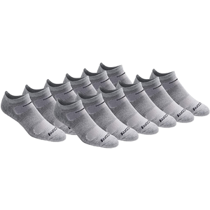 Saucony Men's Multi-Pack Mesh Ventilating Comfort Fit Performance No-Show Socks, Grey (12 Pairs), Shoe Size: 8-12 : Clothing, Shoes & Jewelry $13.24 at Amazon