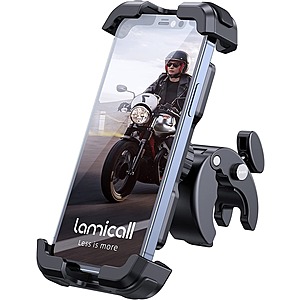 Lamicall Upgrade Quick Install Bike/Motorcyle Phone Mount (for 4.7"-6.8" Cellphone )Black $11 + FS with PRIME