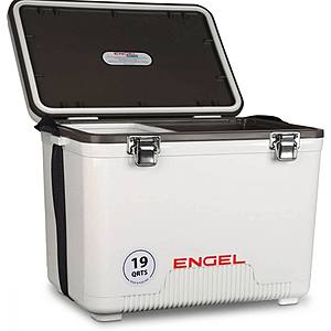 Engel 19 Quart Fishing Live Bait Dry Box Ice Cooler with Shoulder Strap, White $47.99 + FS