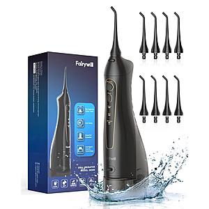 FAIRYWILL 300ML Cordless Portable Water Pick Teeth Cleaner $21.79 + FS