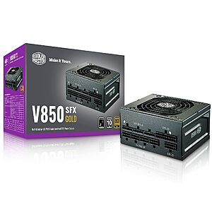 850W Cooler Master V850 SFX 80+ Gold Full Modular Desktop Power Supply $116 + Free Shipping