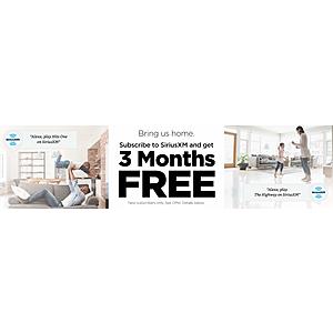 3 Months - Sirius XM All Access for $0 YMMV - New or Returning Subscribers Only