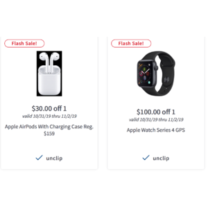 Apple Airpods $30 off, Apple Watch 4 $100 off at Meijer $129