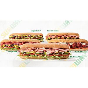 Select Subway Restaurants: Footlong Sub: $5.99 w/Coupon Code YMMV