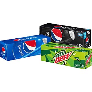 ONE 12-Pack 12-Oz Pepsi Max + TWO 12-Pack 12-Oz Pepsi or Mountain Dew Soda (Various): $10 + Free Store Pickup @ Walgreens