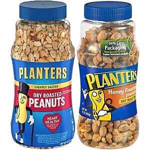Walgreens Pickup: 16-oz. Planters Peanuts: Dry Roasted, Honey Roasted & More 2 for $3.60 + Free Store Pickup on $10+ Orders