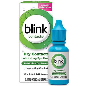 0.34-Oz Blink Contacts Lubricating Eye Drops: $0.90 w/Store Pickup on $10+ Orders @ Walgreens
