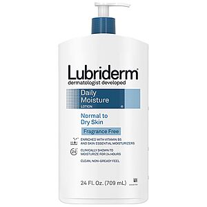 24-Oz Lubriderm Body Lotion (Fragrance-Free): $4.80 w/Store Pickup on $10+ @ Walgreens