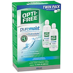 2-Pack 12oz Clear Care or 10oz Opti-Free Cleaning & Disinfecting Solutions $7 + Free Store Pickup