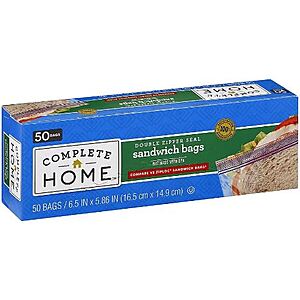 Complete Home Food Storage Bags (various sizes) 3 for $2.50 + Free Store Pickup ($10+ Minimum Orders)