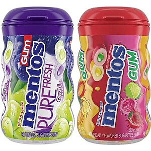 45-100 Count Mentos Sugar-Free Gum (Various Flavors): 2 for $4.50 w/Store Pickup on $10+ @ Walgreens