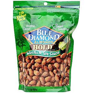 16-Oz Blue Diamond Almonds (Various Flavors): $4.50 w/Store Pickup on $10+ @ Walgreens