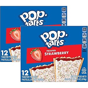 12-Pack Pop Tarts Toaster Pastries (Frosted Strawberry) 2 for $3.45 + Free Store Pickup ($10 Minimum Order)