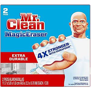 2-Count Mr. Clean Magic Eraser Cleaning Pads (Extra Durable): $1 w/Store Pickup on $10+ @ Walgreens