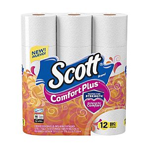 12-Pk Scott Comfortplus Toilet Paper $2.75 + Free Store Pickup