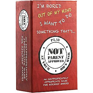Not Parent Approved: A Fun Card Game and Gift for Kids 8-12, Tweens, Teens, Families and Mischief Makers $11.80 @ Amazon