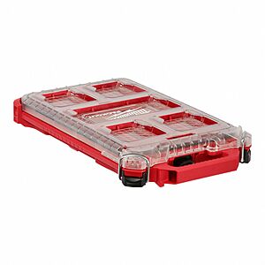 Milwaukee Packout 5-Compartment Storage Organizer Tool Case in Red (9.7"x2.5") $20 + Free Curbside Pickup
