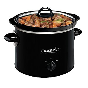 2-Quart Crock-Pot Round Manual Slow Cooker (Black, SCR200-B) $10 + Free Store Pickup