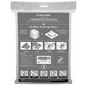 Zero Grid Travel Compression Bags - 10 Count $7.89
