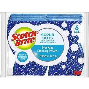 6-Count Scotch-Brite Scrub Dots Non-Scratch Scrub Sponge $3.90 & More