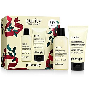 2-Piece Philosophy Purity Made Simple Skincare Set $9.50 & More + SD Cashback