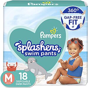 Pampers Splashers Swim Diapers: 20-Ct Small or 18-Ct Medium $6.75 w/ Subscribe & Save