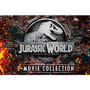 Jurassic 5-Movie Collection Bundle (Digital 4K UHD) for $14.99 via VUDU when you buy Jurassic World Dominion Movie Ticket from Fandango