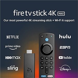 Fire TV Stick 4K Max Streaming Media Player w/ Alexa Remote $35 + Free Shipping