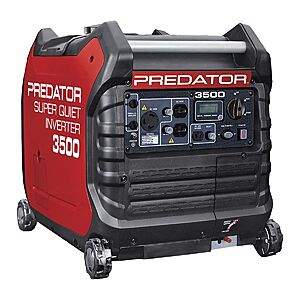 Predator 3500-Watt Super Quiet Inverter Generator $171 + Shipping