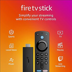 Select Accounts: Amazon FireTV Stick (3rd Gen) w/ Alexa Voice Remote $19.99 + Free Shipping