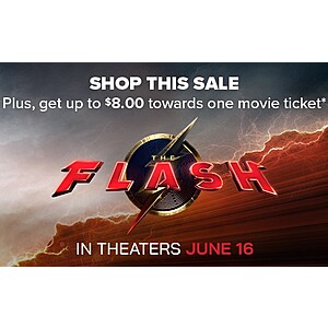 Buy Select Warner Bros. Digital Film & Earn Fandango Ticket to The Flash (2023) $8 Off (Valid thru 6/26)