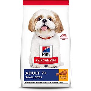Select Prime Members: 33 lbs Hill's Science Diet Dry Dog Food Small Bites Adult 7+ 2 for $90.35 w/ Subscribe & Save + Free S/H