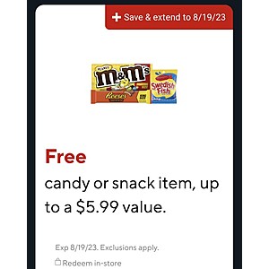 Staples Connect App: Free Candy or Snack Item (up to $5.99 off)